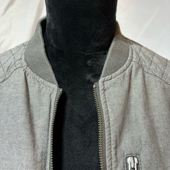 Banana Republic Unisex Gray Bomber Jacket Size S - Picture 7 of 9